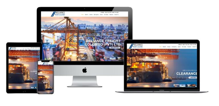 reliance freight website design sri lanka