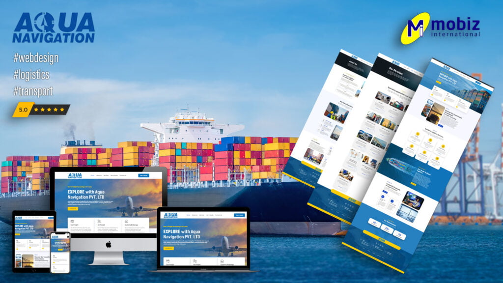 aqua navigation colombo logistics company website design sri lanka copy